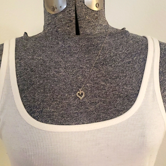 Cubic Zirconia Heart Necklace - Picture 1 of 8